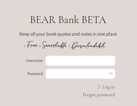 Put my Quotes + Analyses in BEAR Bank