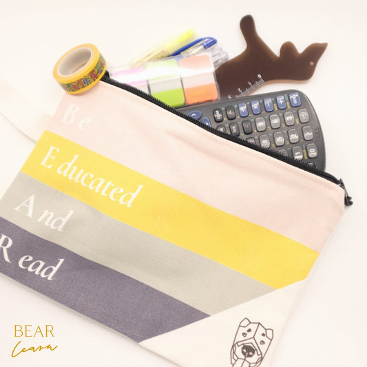 Be Educated And Read Book Pouch / Pencil Case